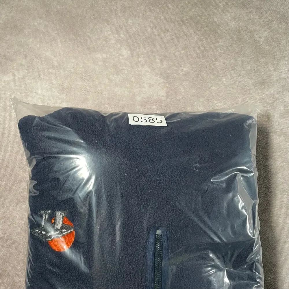 90’s Dolmen Hiking Blue Orange Fleece Quarter Zip Sweater